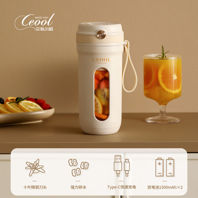 CEOOL President Miss Companion Juicer Cup Household Small Rechargeable Portable Juicer Electric Blender Machine