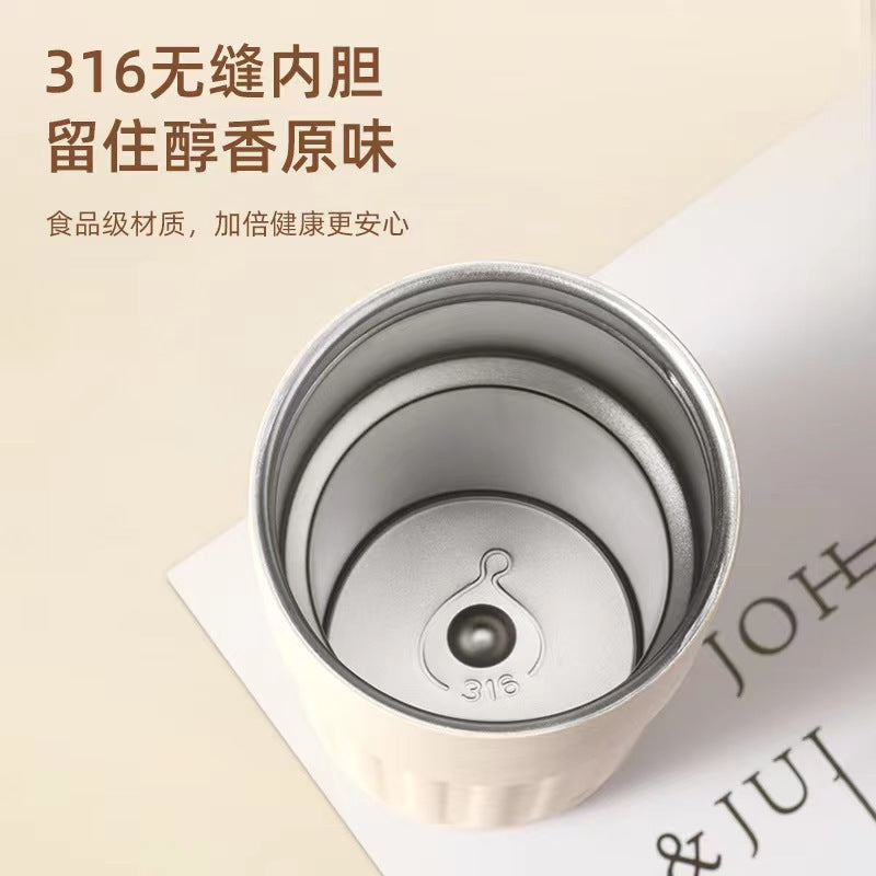 Chane high-value thermos cup, convenient handheld intelligent temperature coffee cup, 316 girls, cute light luxury drinking cup