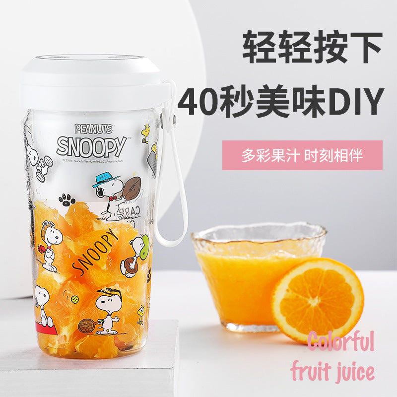 Snoopy Juicer Cup Portable Small Electric Mini Wireless Charging Fruit Cooking Machine Home Cute Juicer