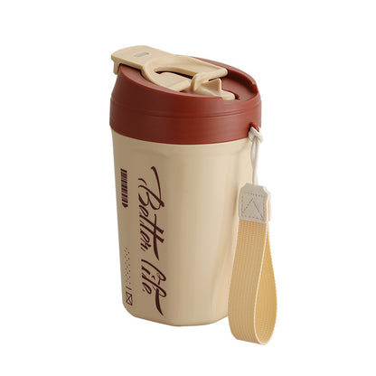 Stainless Steel Portable Coffee Cup – Large Capacity, Leak-Proof, Unisex