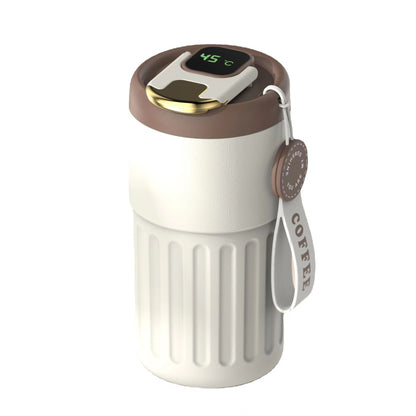 Chane high-value thermos cup, convenient handheld intelligent temperature coffee cup, 316 girls, cute light luxury drinking cup
