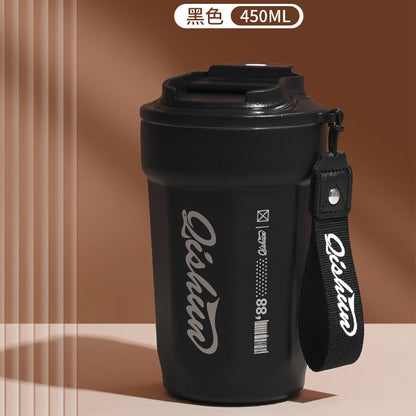 Coffee cup 316 double-layer stainless steel insulated cold cup outdoor accompanying cola cup Internet celebrity rope car cup