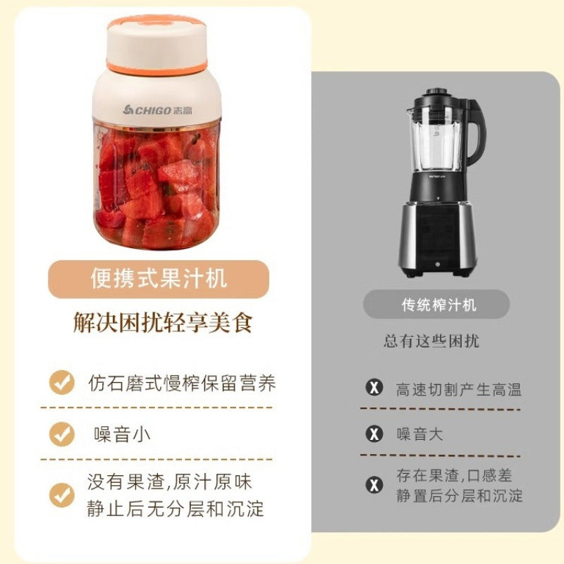 Chigo juice cup large capacity wireless charging portable small juicer multi-function freshly squeezed juice crushed ice