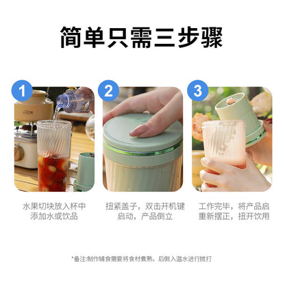 Wireless Portable Juicing Cup Cross-border Multifunctional Automatic Home Rechargeable Mixing Cup Stainless Steel Small Juicer