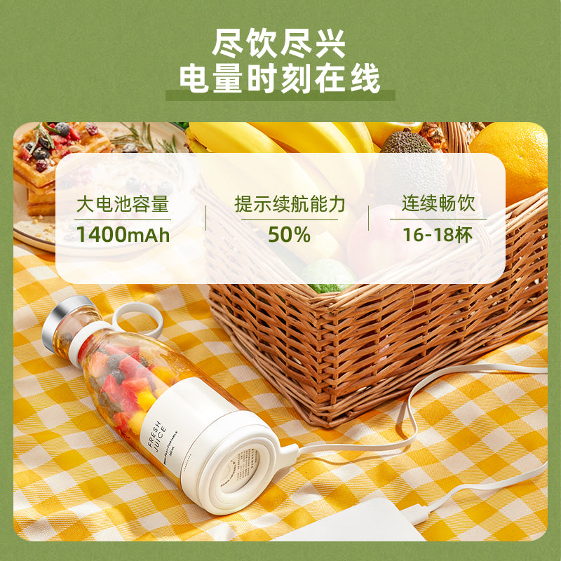 Multifunctional Steel Knife Crushed Ice Juicer for Home Small Portable Juicing Cup Electric Blender Water Juice Shake