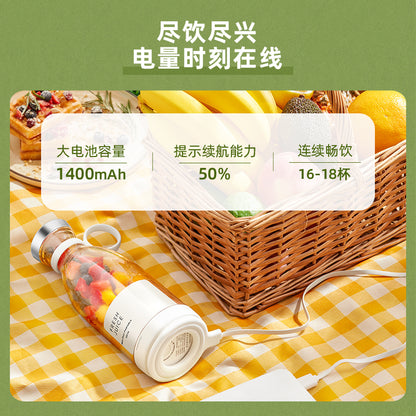 Multifunctional Steel Knife Crushed Ice Juicer for Home Small Portable Juicing Cup Electric Blender Water Juice Shake
