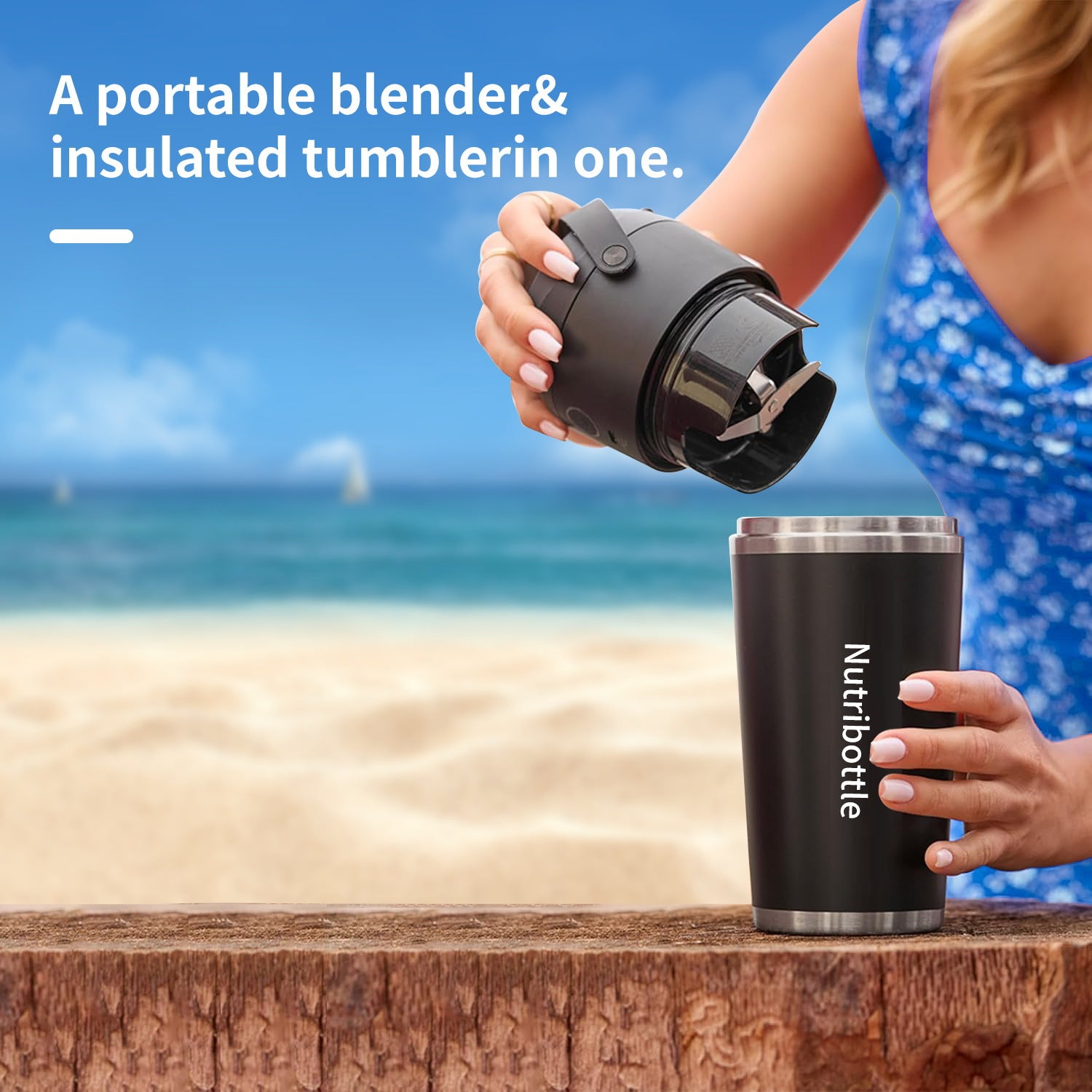 Cross-border new product electric cordless juicer thermos cup portable household blender multi-function charging wall breaker